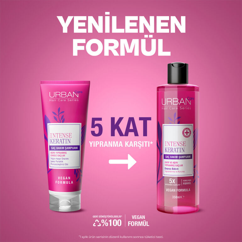 Intense Keratin Yoğun Hasar Onarıcı Saç Bakım Şampuanı 350 ML