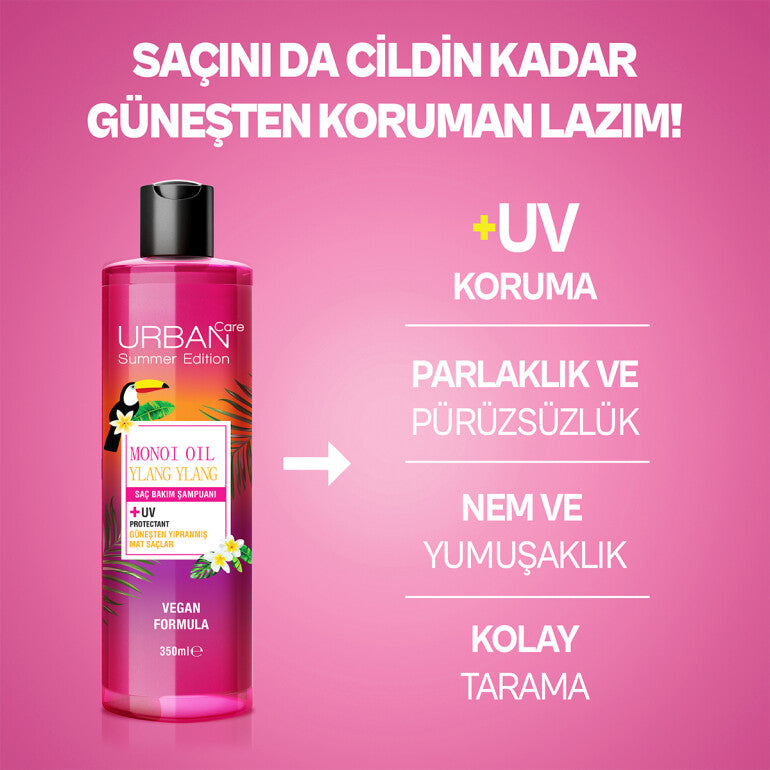 Monoi Ylang Ylang Güneşten Yıpranmış Mat Saçlara Özel Saç Bakım Şampuanı 350 ML
