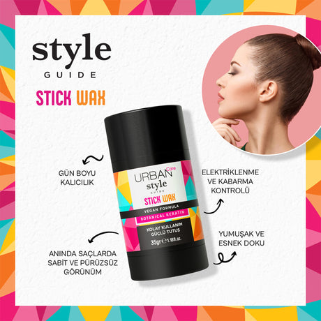 Style Guide Güçlü Tutuş Sağlayan Saç Sabitleyici Stick Wax