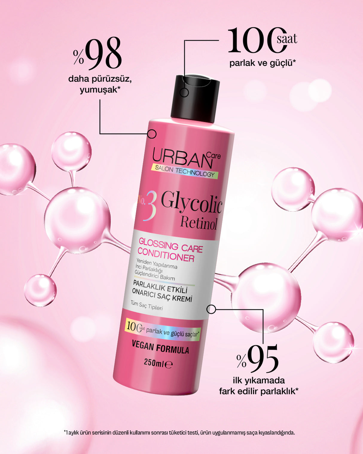 Glycolic Retinol Parlaklık Etkili Onarıcı Saç Bakım Kremi-250ml