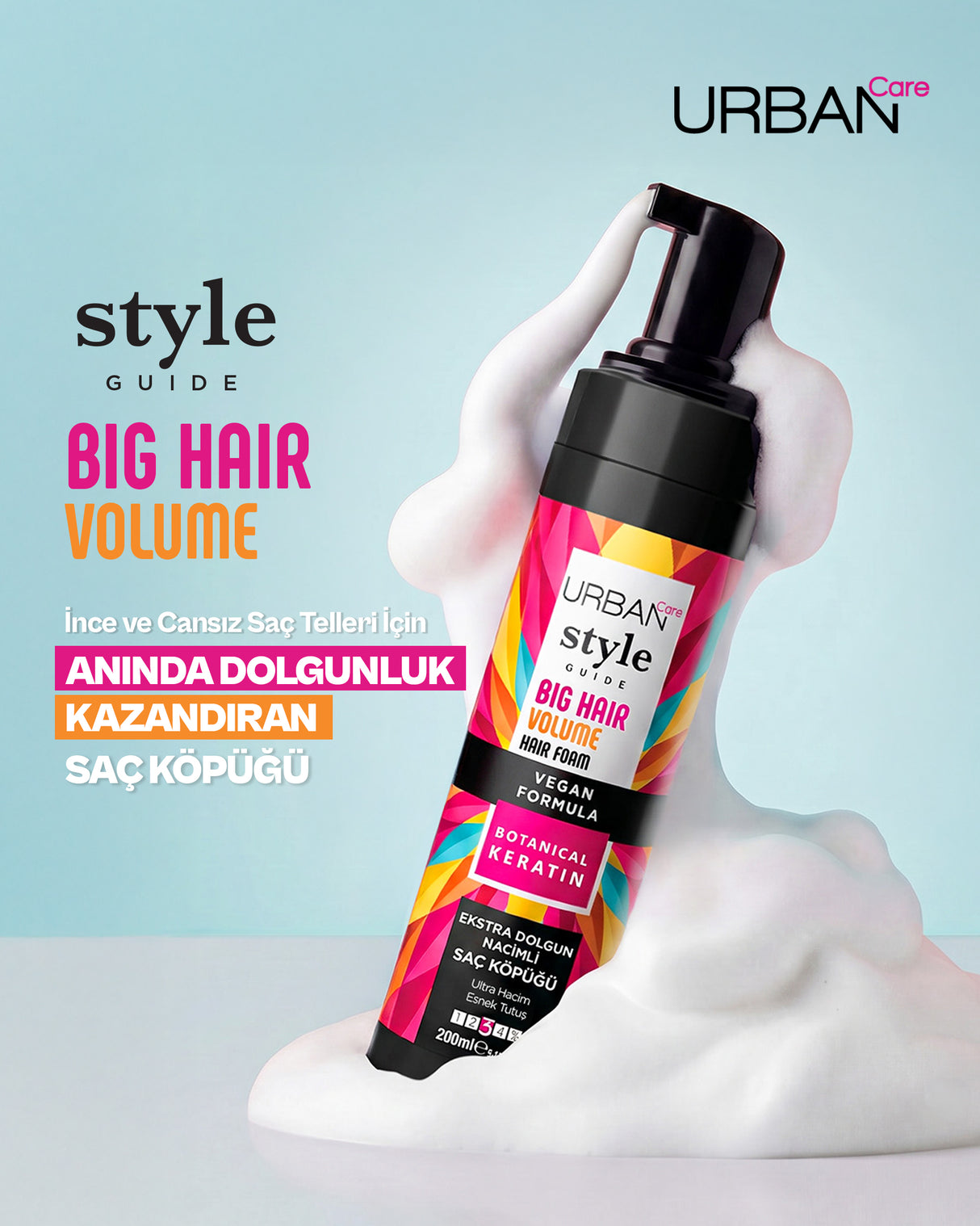Style Guide Ekstra Dolgunlaştırıcı Hacim Köpüğü- Esnek Tutuş Ultra Hacim-100ml