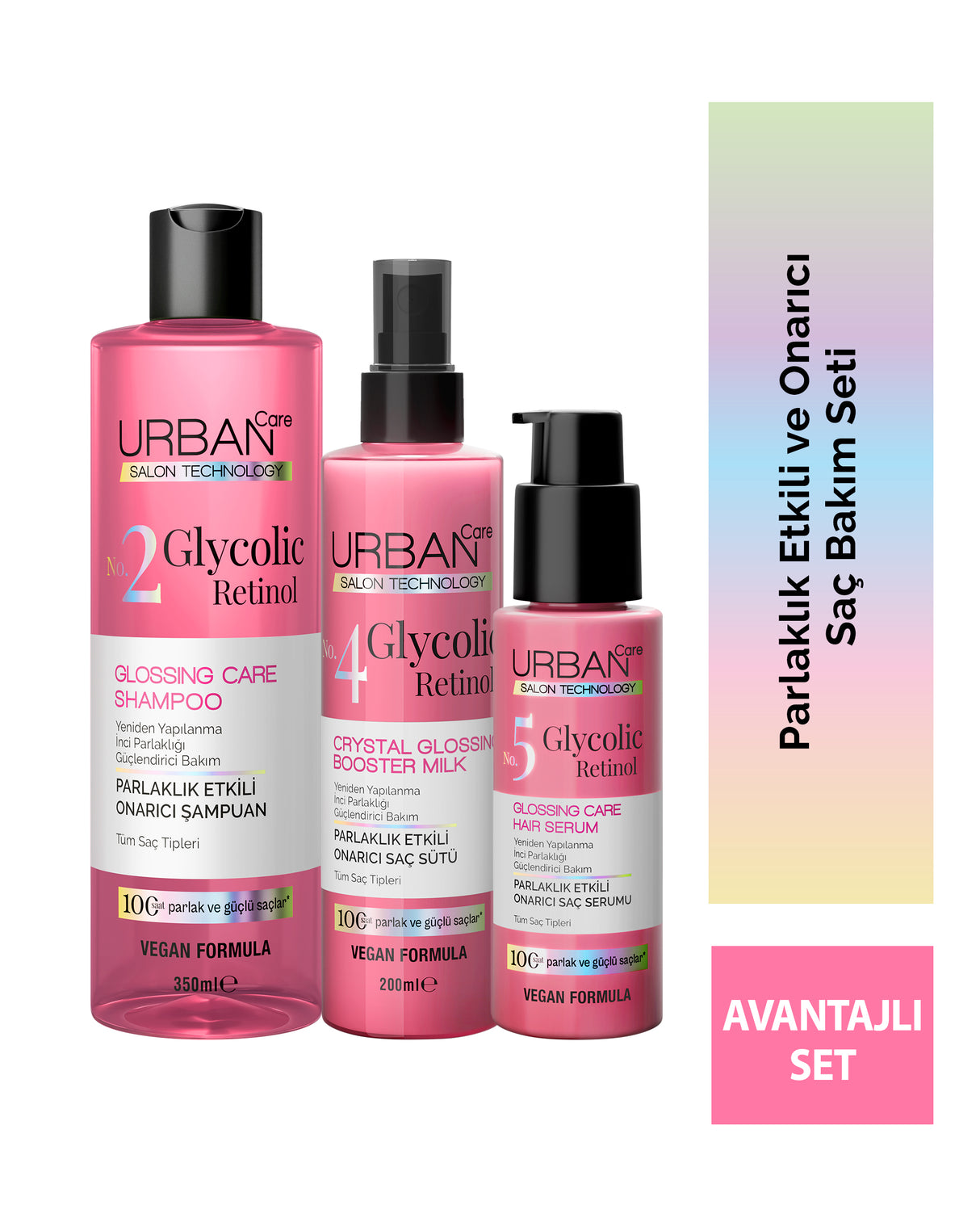 Glycolic Retinol Parlaklık Etkili 3'lü Saç Bakım Seti