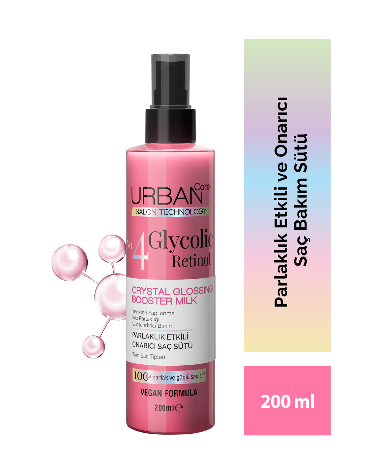 Glycolic Retinol Parlaklık Etkili Onarıcı Saç Bakım Sütü-200ml