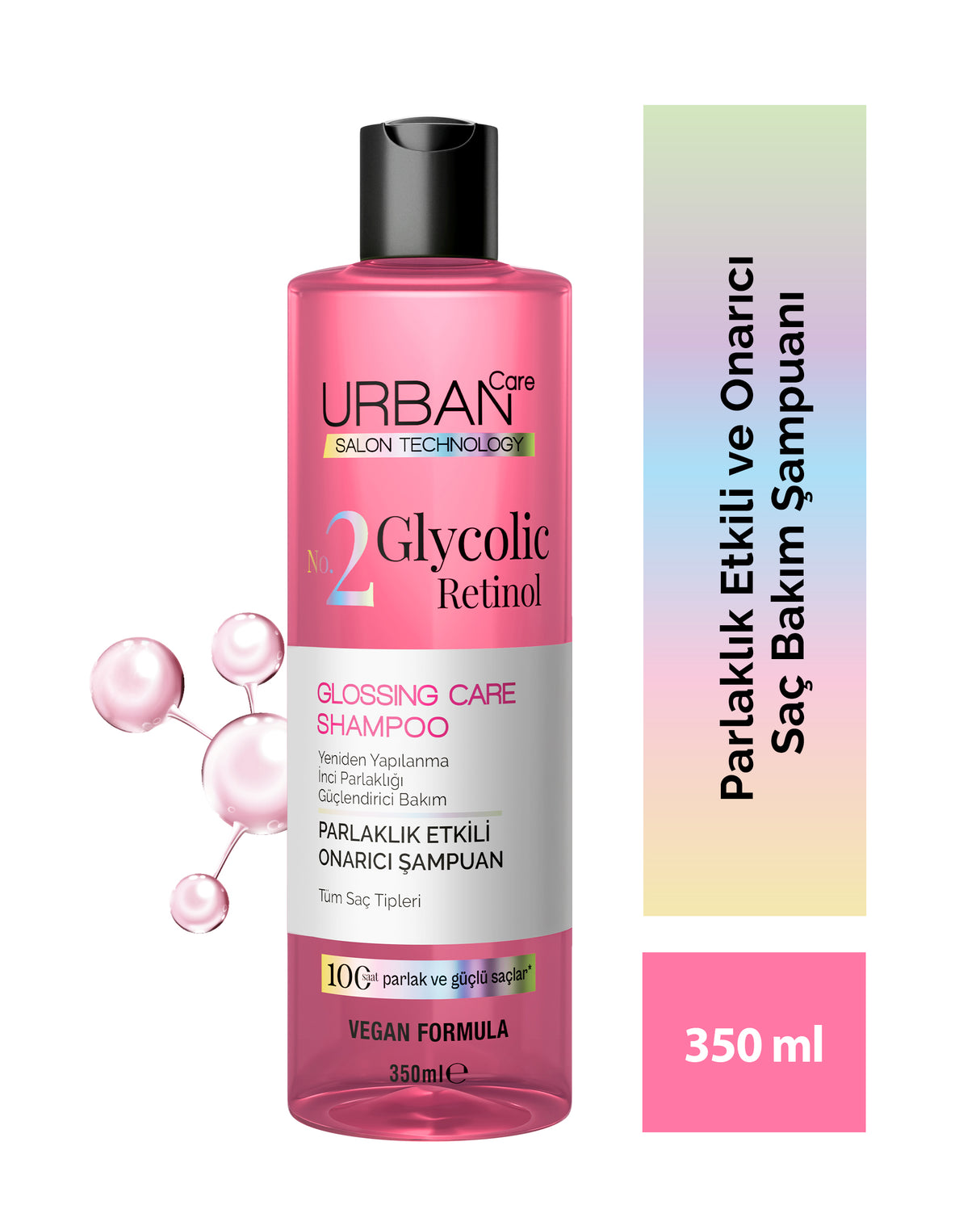 Glycolic Retinol Parlaklık Etkili Onarıcı Saç Bakım Şampuanı-350ml