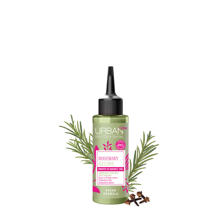 Rosemary & Clove Biberiye ve Karanfil Saç Bakım Yağı % 99.5 Doğal ve Saf 100 ML