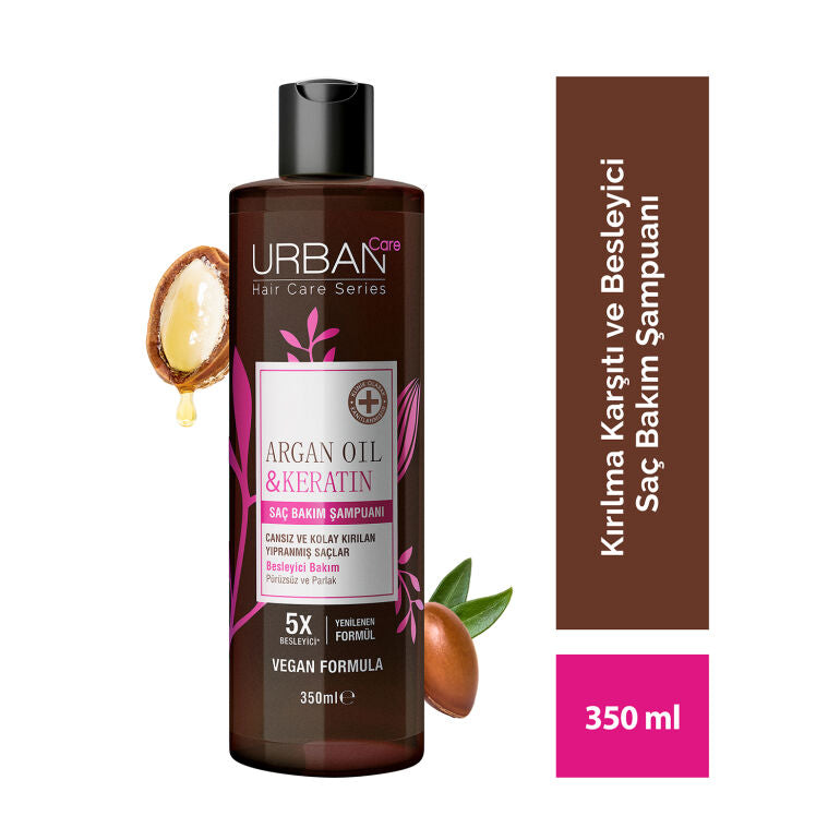 Argan Oil & Keratin Besleyici ve Kırılma Karşıtı Saç Bakım Şampuanı 350 ML