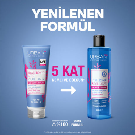 Hyaluronic & Collagen Ekstra Dolgunlaştırıcı Saç Bakım Şampuanı-350 ml-vegan