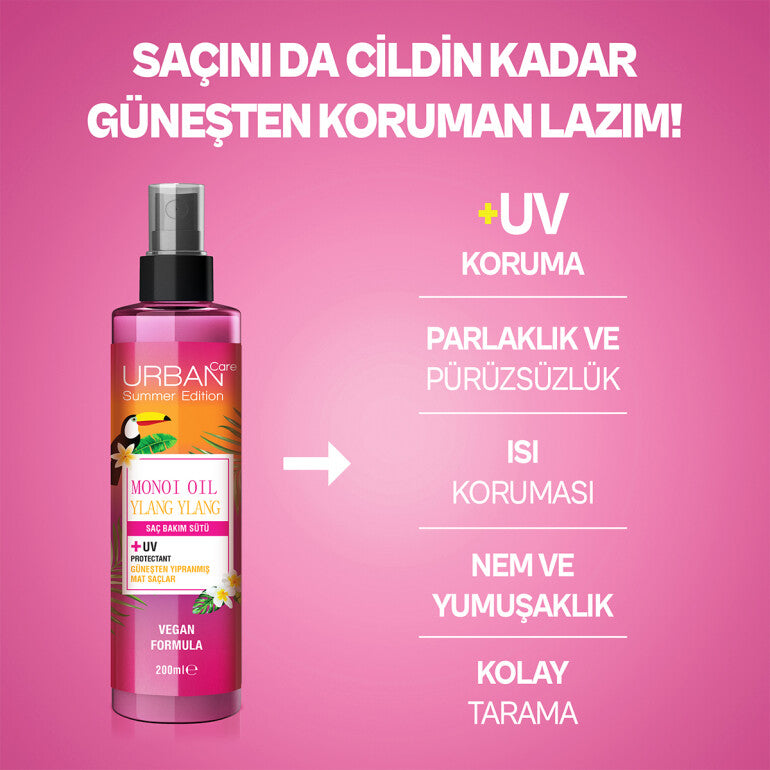 Monoi Ylang Ylang Güneşten Yıpranmış Mat Saçlara Özel Saç Bakım