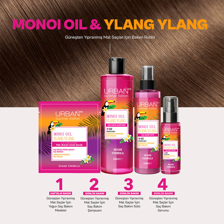 Monoi Ylang Ylang Güneşten Yıpranmış Mat Saçlara Özel Saç Bakım