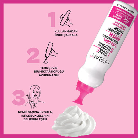 Shake N Repair 7/24 Kabaran ve Bukleli Saçlara Özel Saç Bakım Köpüğü 150 ml-vegan