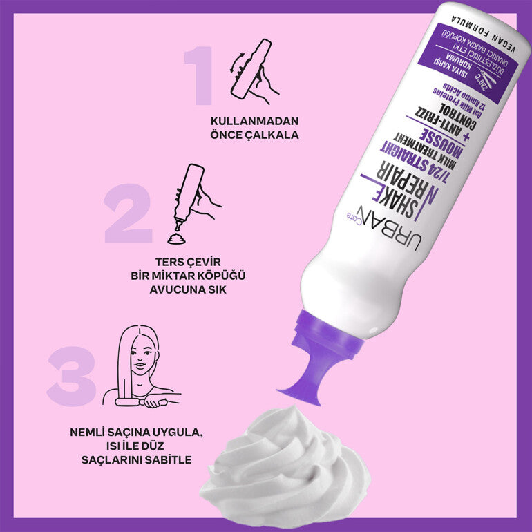 Shake N Repair 7/24 Düzleştirici Etkili Saç Bakım Köpüğü 150 ml-vegan