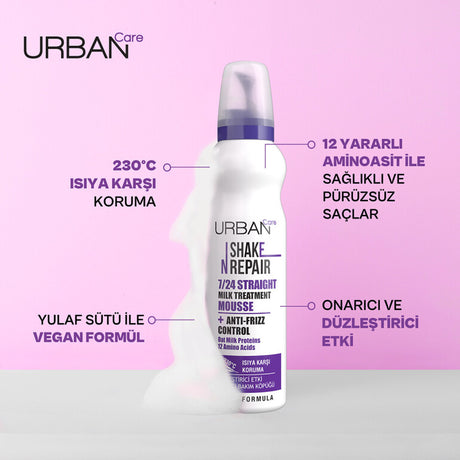 Shake N Repair 7/24 Düzleştirici Etkili Saç Bakım Köpüğü 150 ml-vegan
