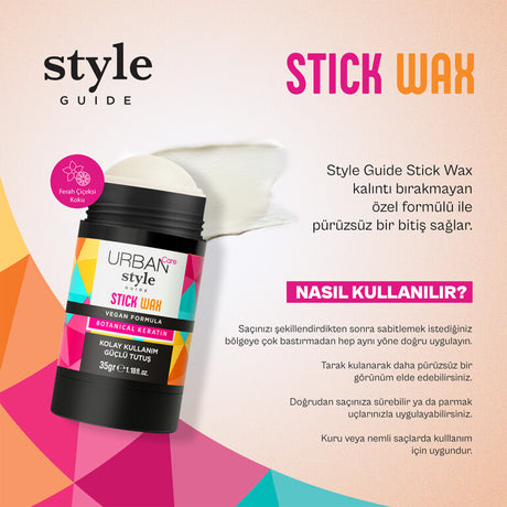 Style Guide Güçlü Tutuş Sağlayan Saç Sabitleyici Stick Wax