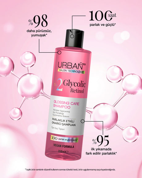 Glycolic Retinol Parlaklık Etkili Onarıcı Saç Bakım Şampuanı-350ml
