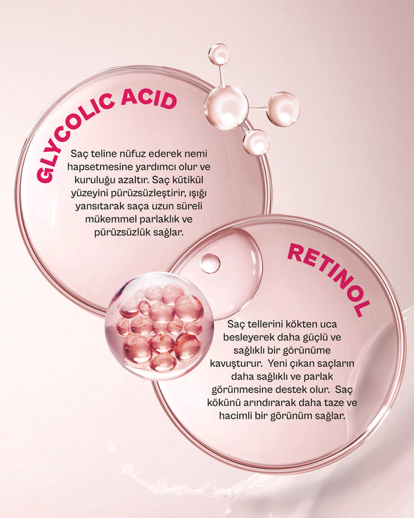 Glycolic Retinol Parlaklık Etkili Duş Öncesi Saç Bakım Maskesi-50ml