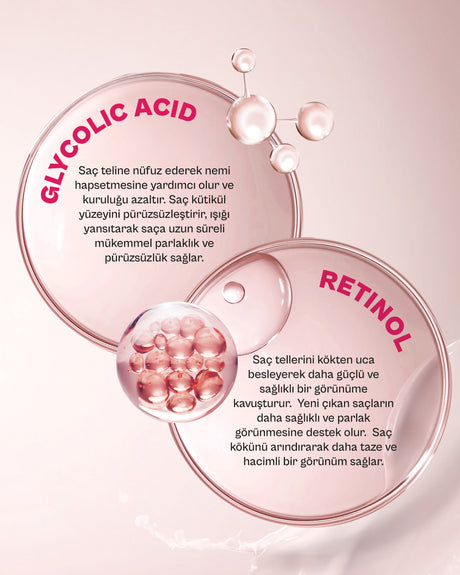 Glycolic Retinol Parlaklık Etkili Onarıcı Saç Bakım Kremi-250ml