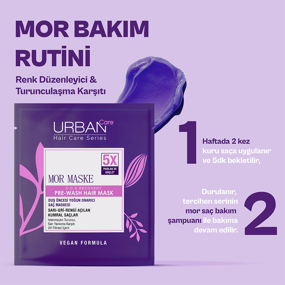 Mor Turunculaşma Karşıtı Duş Öncesi Saç Bakım Maskesi-50ml