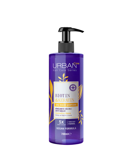 Biotin ve Keratin İçeren Dökülme Karşıtı ve Sağlıklı Uzamaya Yardımcı Saç Bakım Şampuanı -700 ml