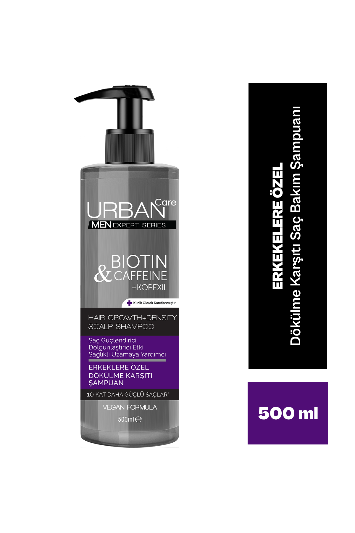 Urban Care Men Saç Uzatmaya Yardımcı Dolgunlaştırıcı Etkili Şampuan - 500 ML-vegan