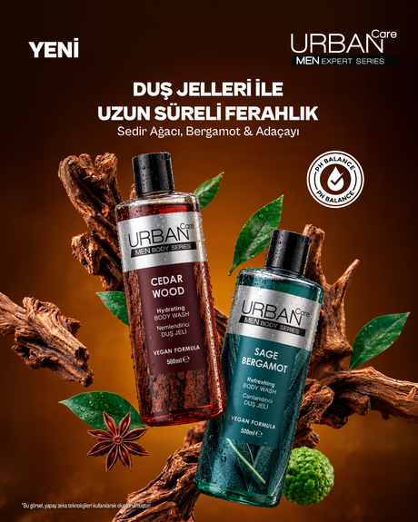 Men Ada Çayı & Bergamot Duş Jeli -500ML-vegan