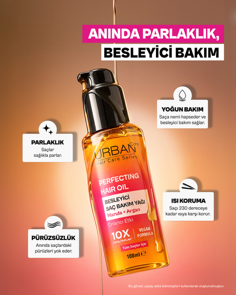 URBAN Care Perfecting Besleyici Parlaklık Veren Saç Bakım Yağı -100ML-vegan