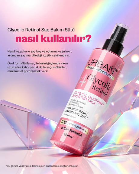 Glycolic Retinol Parlaklık Etkili Onarıcı Saç Bakım Sütü 200ml