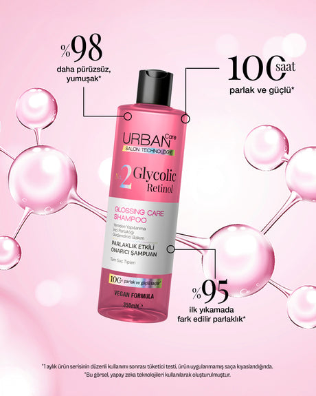 Glycolic Retinol Parlaklık Etkili Onarıcı Saç Bakım Şampuanı 350ml
