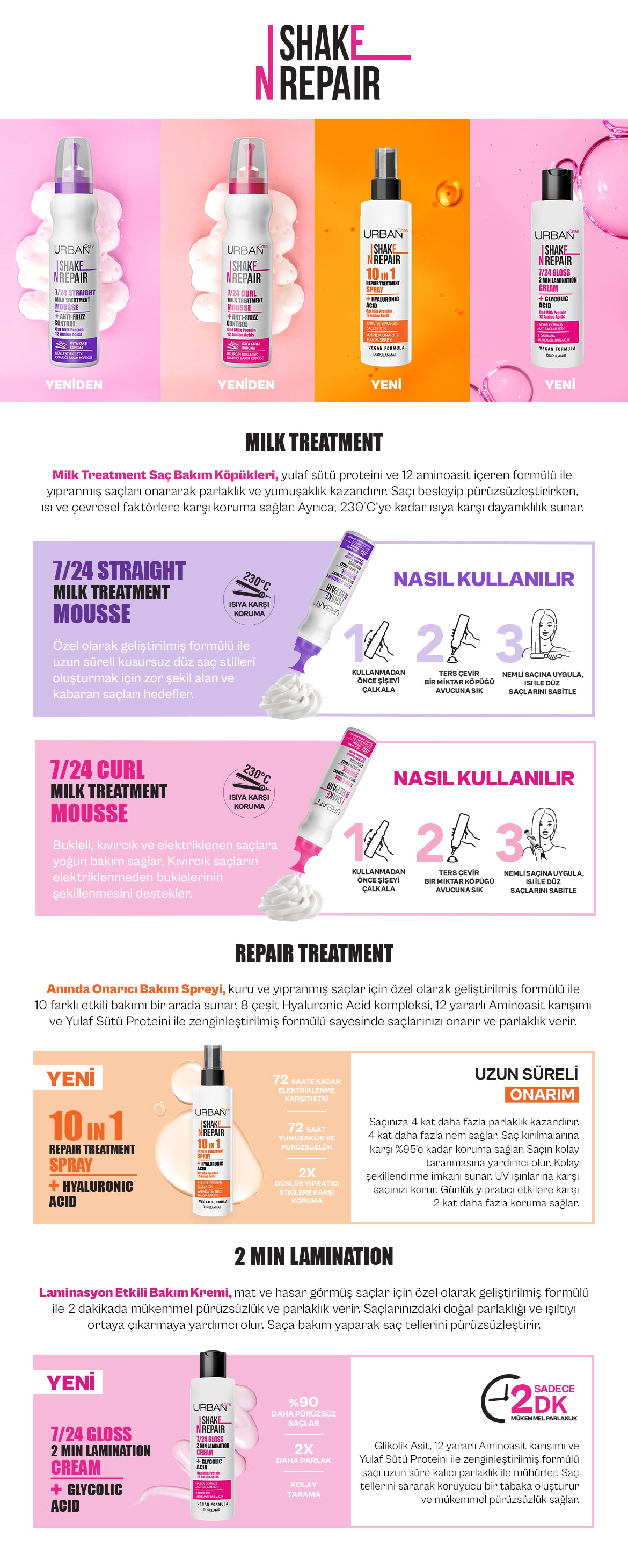 Shake N Repair 10-in-1 Onarıcı Etkili Durulanmayan Saç Bakım Spreyi 200 ML - Detaylı Bilgi
